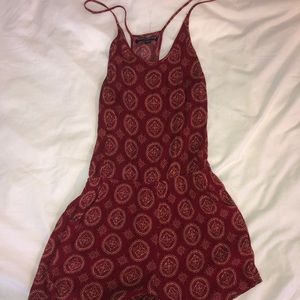Red Print Romper
